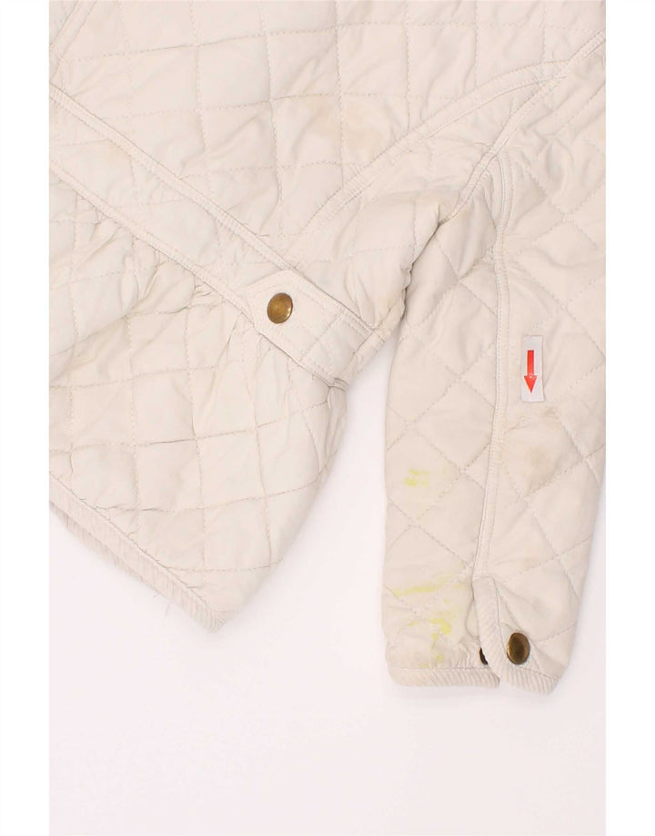 Ralph Lauren Baby-Mädchen-Steppjacke, 18–24 Monate, weißes Polyester