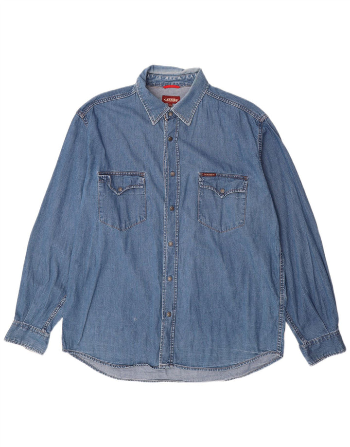 CARRERA Herren Jeanshemd XL Blau Baumwolle