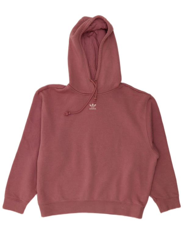Adidas Damen Übergroßer Kapuzenpullover UK 4/6 XS Rosa Baumwolle