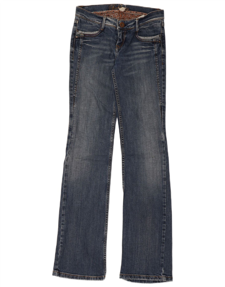 Fishbone Bootcut-Jeans für Damen, W28, L33, blaue Baumwolle