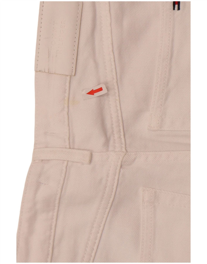 Tommy Hilfiger Damen Straight Jeans W27 L30 Weiße Baumwolle