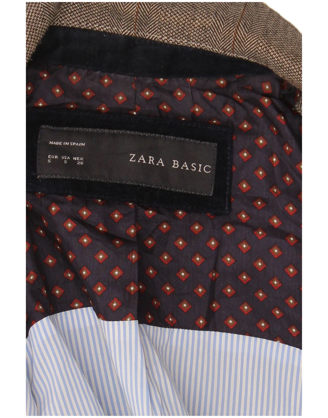 Zara Damen-Blazer mit 1 Knopf, Gr. 10, klein, grau kariert