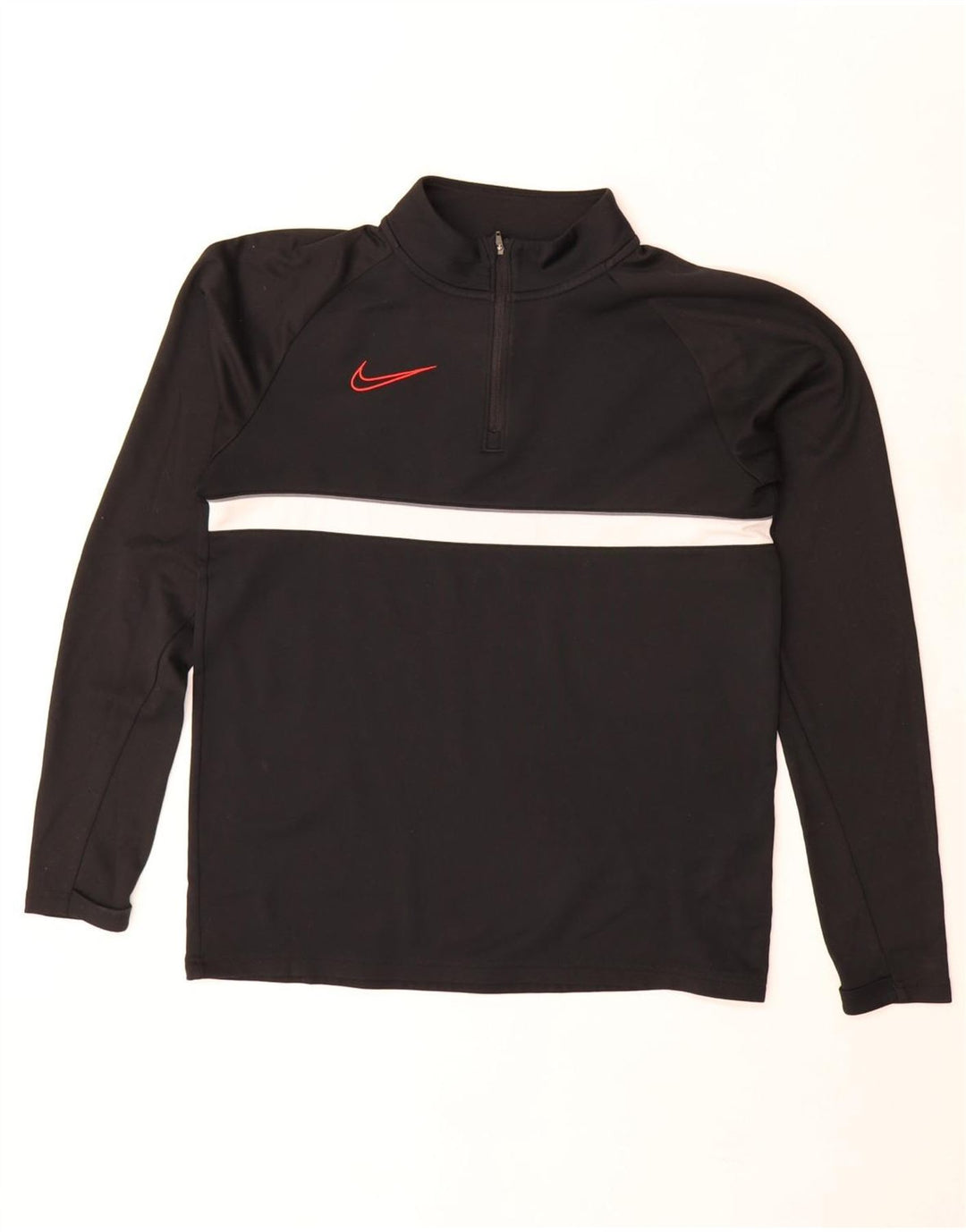 Nike Herren Dri Fit Pullover-Trainingsanzug mit Reißverschluss, Größe S, Schwarz, Farbblock