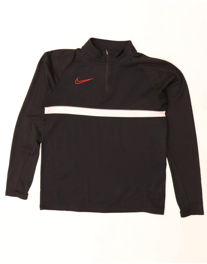 Nike Herren Dri Fit Pullover-Trainingsanzug mit Reißverschluss, Größe S, Schwarz, Farbblock