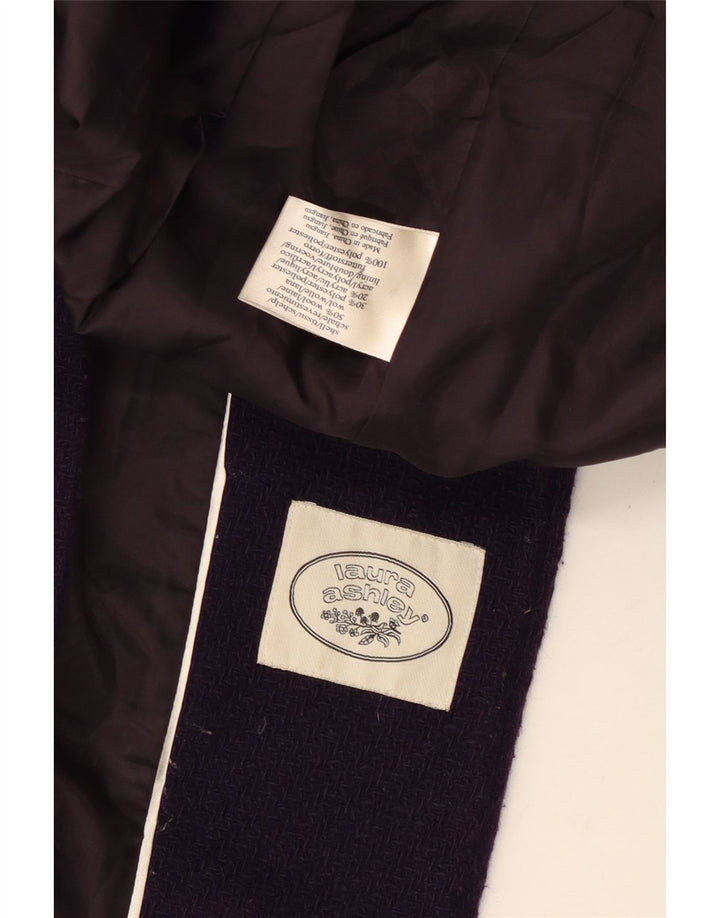 Laura Ashley Damen-Dufflecoat mit Kapuze, UK 14, mittelviolette Wolle
