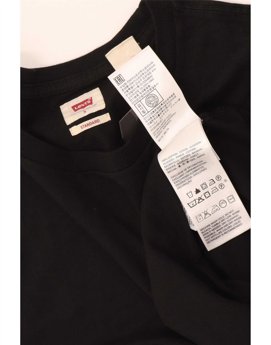 Levi's Herren-T-Shirt mit Standard-Passform, Größe S, Schwarz, Baumwolle