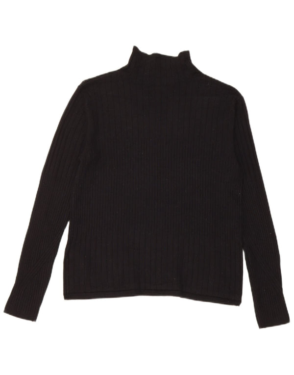 Marks & Spencer Rollkragenpullover für Damen, UK 12, mittlere schwarze Viskose