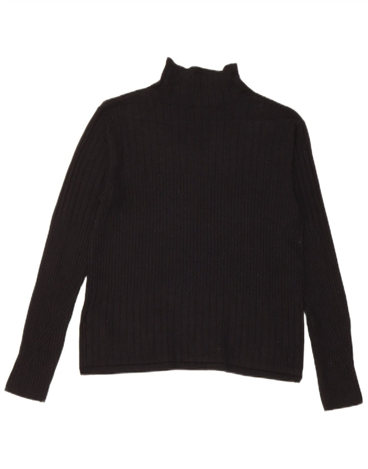 Marks & Spencer Rollkragenpullover für Damen, UK 12, mittlere schwarze Viskose