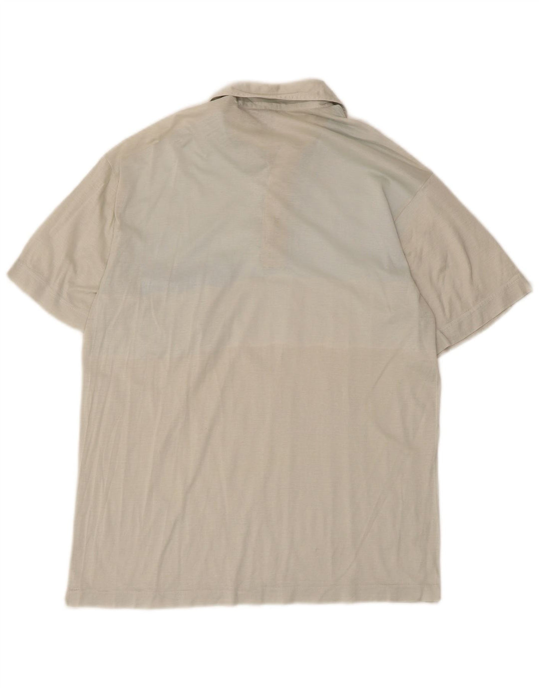 Vintage Herren-Poloshirt, klein, beige, Colourblock-Baumwolle