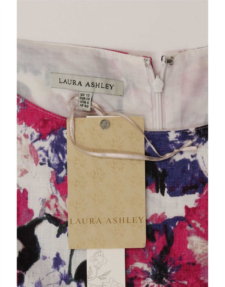 Laura Ashley Damen-Freizeitkleid, Größe M, mehrfarbig, Blumenmuster, UK 12