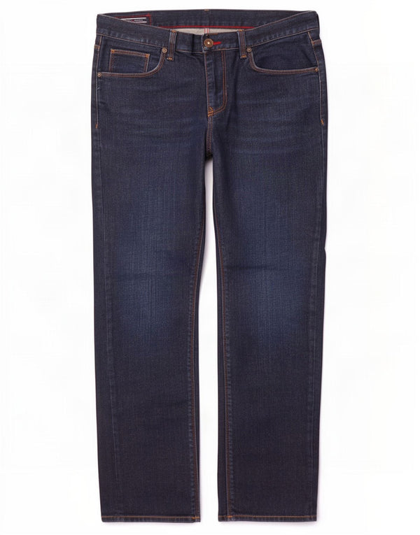 Tommy Hilfiger Herren Straight Jeans W34 L30 Marineblau Baumwolle