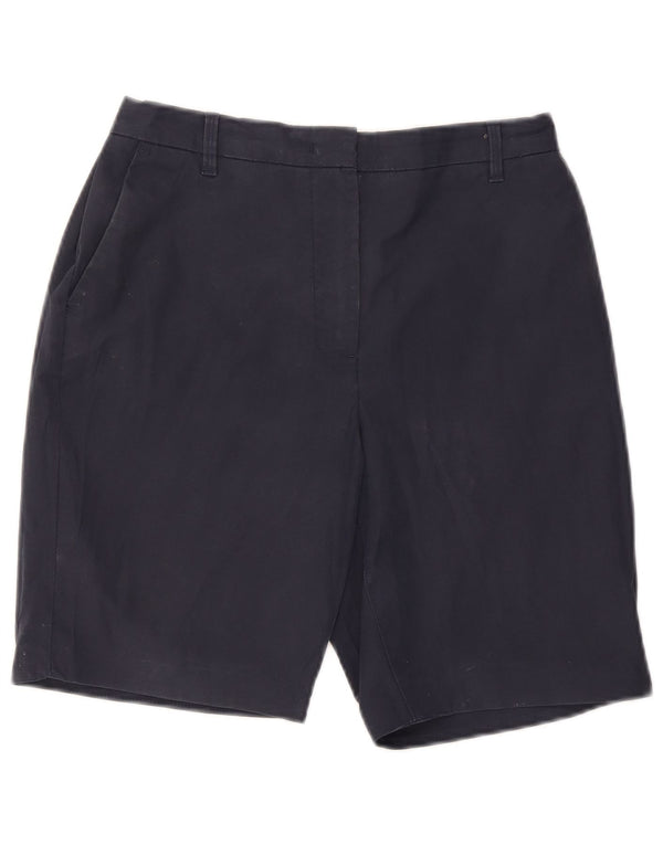 Marks & Spencer Damen Chinoshorts UK 12 Medium W28 Marineblaue Baumwolle