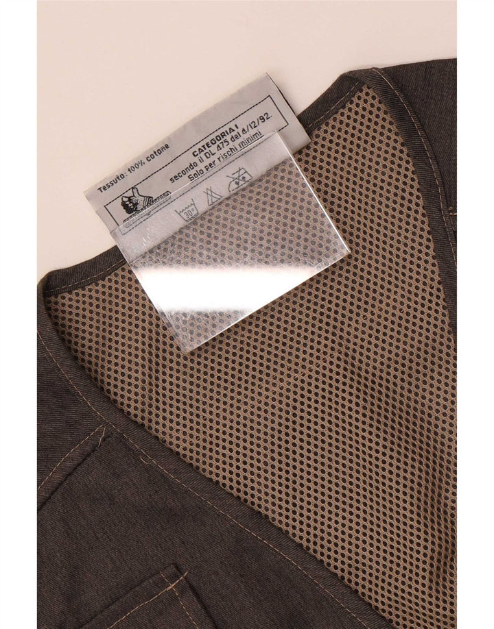 Sotto Zero Herren-Utility-Gilet UK 40 Large aus grauer Baumwolle
