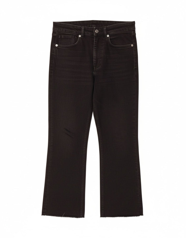 ZARA Womens Crop Straight Jeans EU 42 Large W32 L25 Black Vintage Zara and Second-Hand Zara from Messina Hembry 