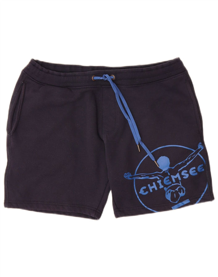 Chiemsee Herren-Sportshorts mit Grafik, groß, marineblaue Baumwolle