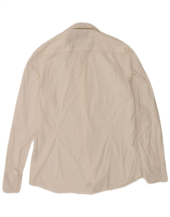 Sergio Tacchini Herrenhemd XL Weiße Baumwolle