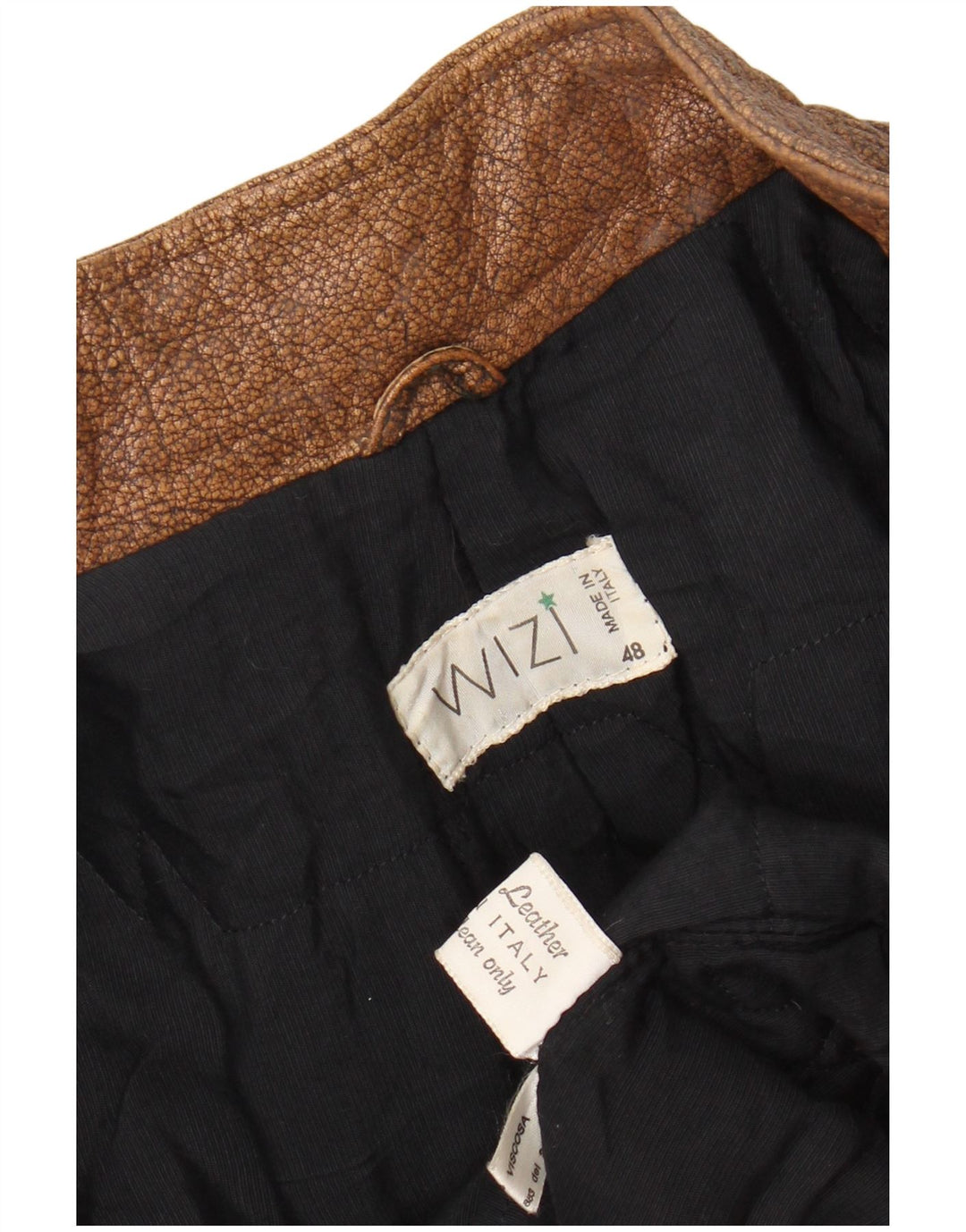 Vintage Herren Bomber Lederjacke IT 48 Mittelbraunes Leder