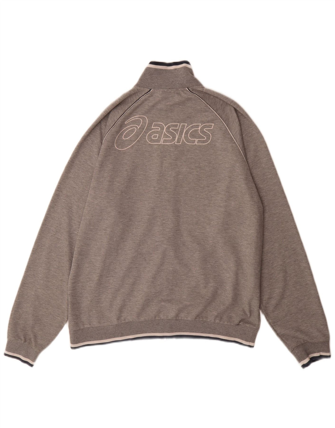Asics Herren Graphic Trainingsanzug Top Jacke XL Grau Polyester Sport