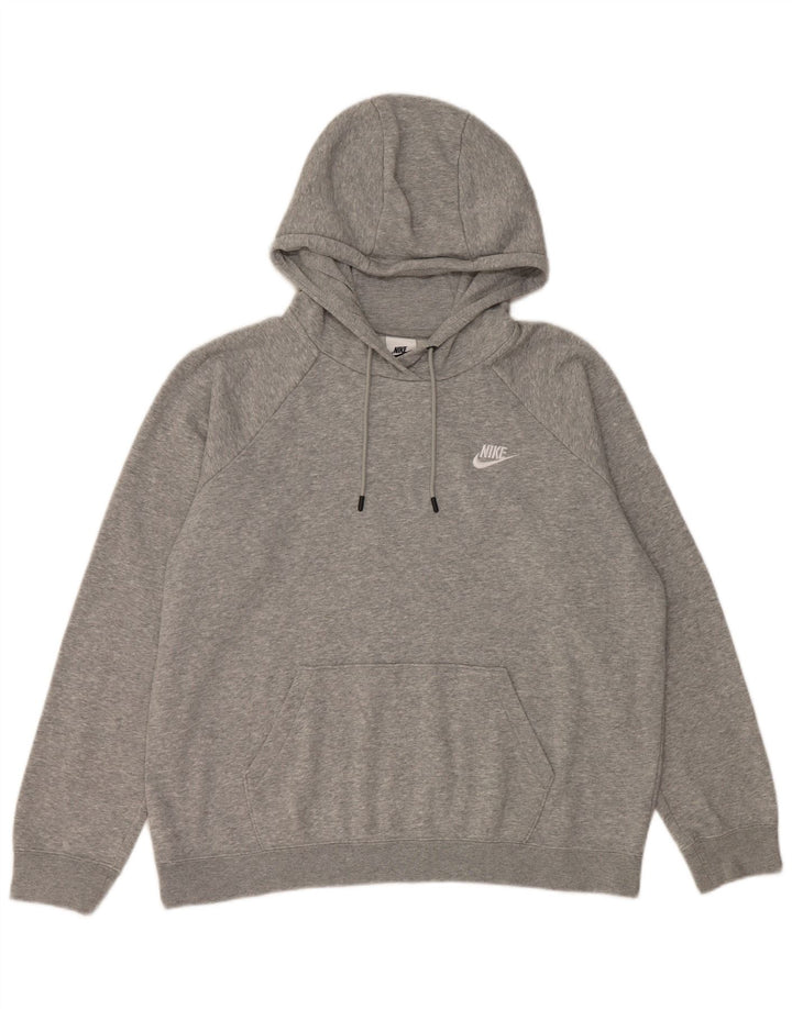 Nike Herren-Kapuzenpullover, groß, grau gefleckte Baumwolle