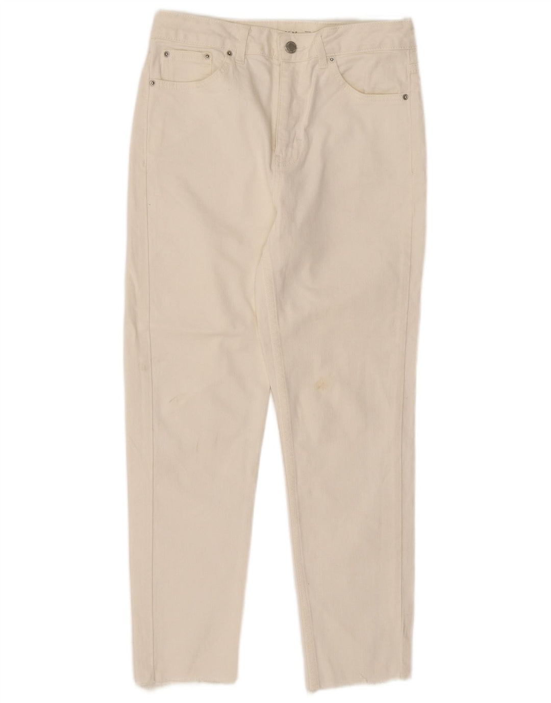 Topshop Damen Slim Jeans W28 L26 Weiß Polyester