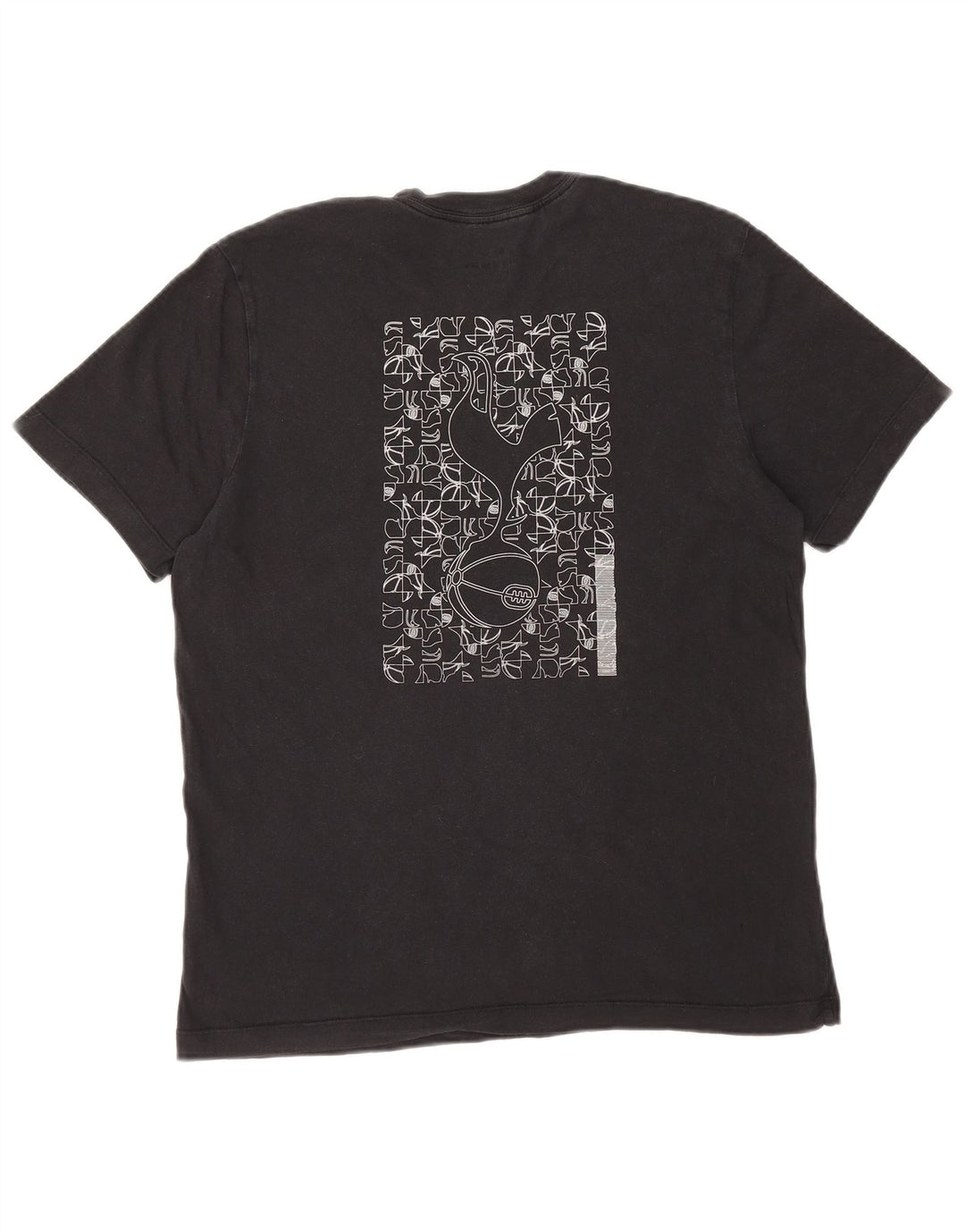 NIKE Herren Tottenham Hotspur Grafik-T-Shirt aus mittelschwarzer Baumwolle