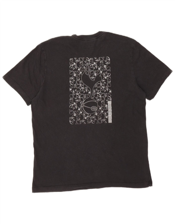 NIKE Herren Tottenham Hotspur Grafik-T-Shirt aus mittelschwarzer Baumwolle