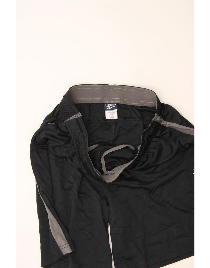 REEBOK Mens Sport Shorts Medium  Black Polyester Vintage Reebok and Second-Hand Reebok from Messina Hembry 