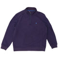 ADVANTAGE Herren-Sweatshirt mit Reißverschluss am Hals, großes marineblaues Polyester