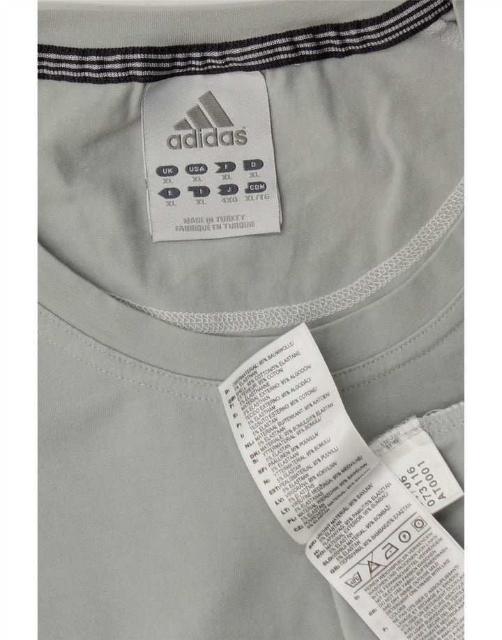 Adidas Herren T-Shirt Top XL Grau Baumwolle