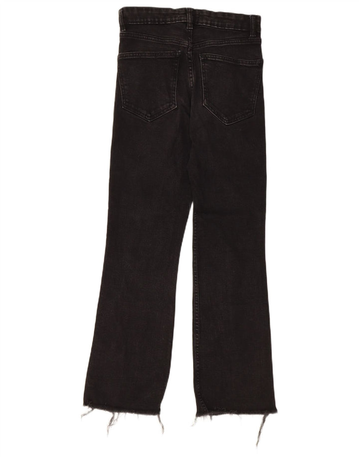 Zara Damen Bootcut Jeans EU 36 XS W26 L25 Schwarz