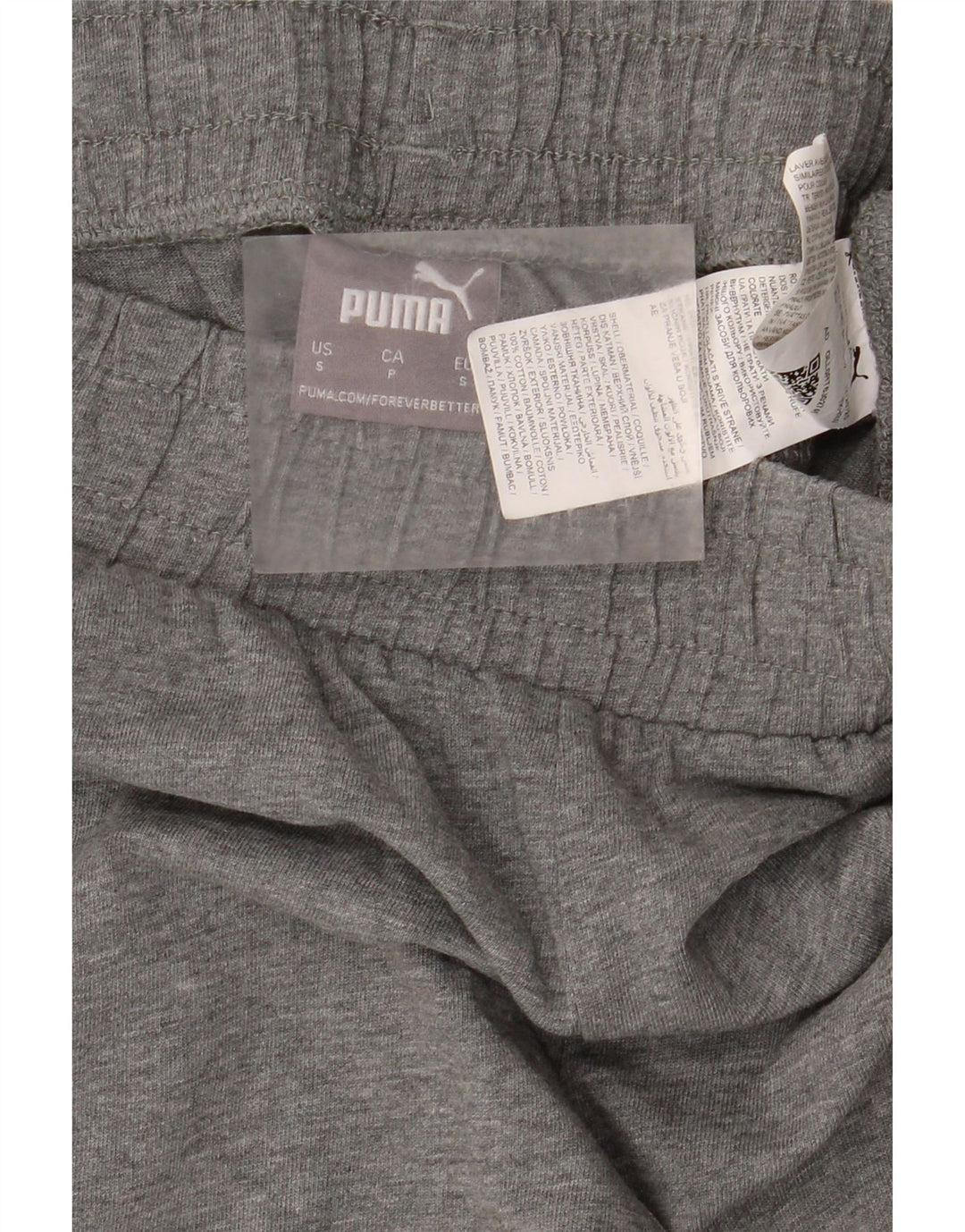 Puma Herren-Sportshorts, klein, grau gefleckte Baumwolle