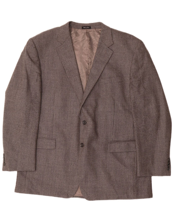 Chaps Herren-Blazer mit 2 Knöpfen, UK 48, 3XL, graue Wolle