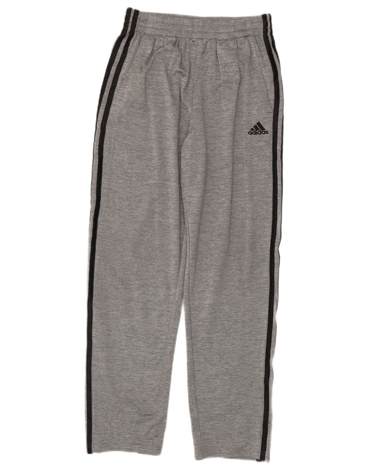 ADIDAS Trainingshose für Jungen, 14–15 Jahre, grau geflecktes Polyester
