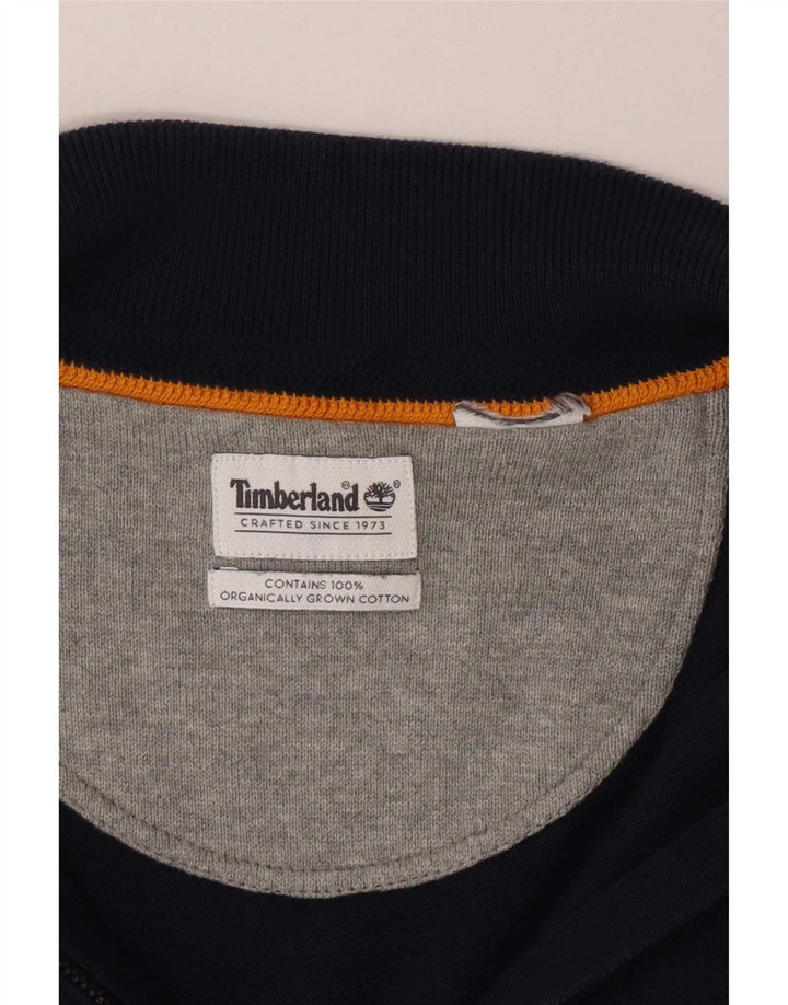 Timberland Herren-Cardigan mit durchgehendem Reißverschluss, groß, marineblaue Baumwolle