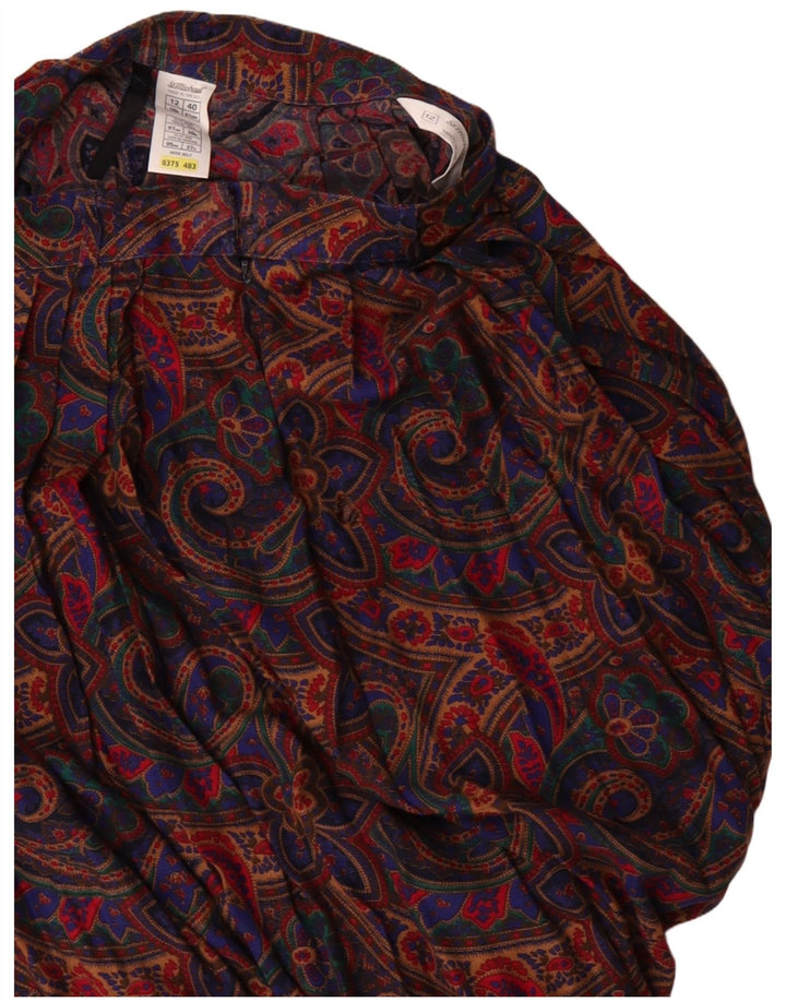 St Michael Damen Faltenrock UK 12 Medium W26 Mehrfarbig Paisley