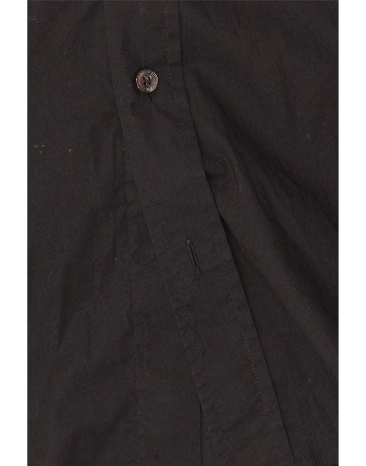 Dolce & Gabbana Herren Slim-Hemd IT 48 Mittelschwarze Baumwolle