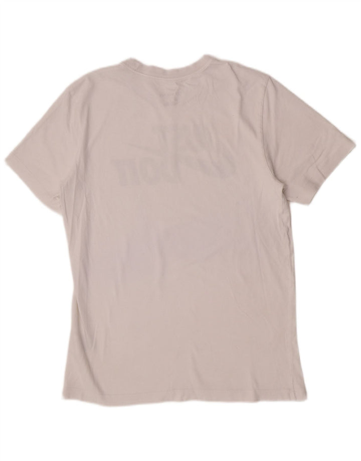 Adidas Herren Grafik-T-Shirt-Oberteil aus mittelweißer Baumwolle