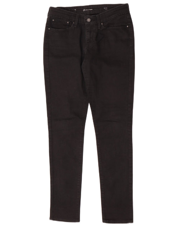 Levi's Damen Demi Curve Mid Rise Skinny Jeans W28 L32 Schwarze Baumwolle