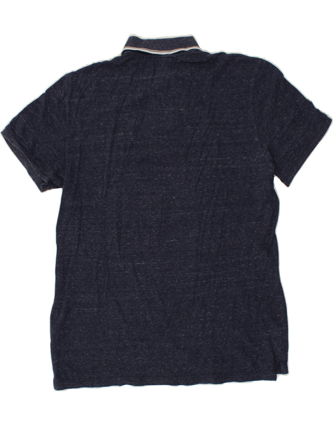 GAP Mens Polo Shirt Large Navy Blue Flecked Cotton Vintage Gap and Second-Hand Gap from Messina Hembry 