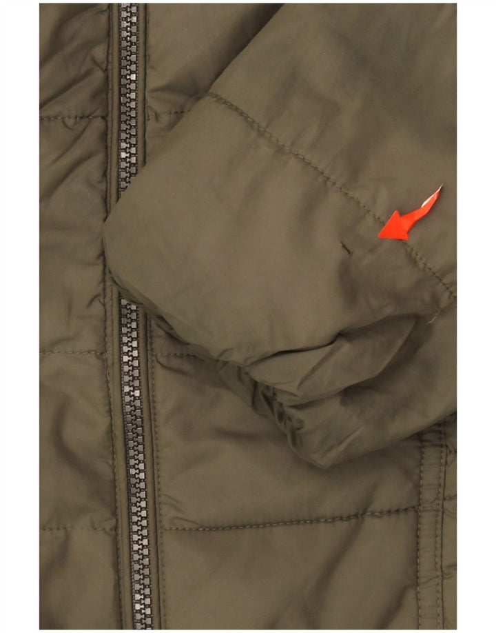 Marks & SPENCER Damen Wattierte Jacke UK 14 Large Khaki Polyester