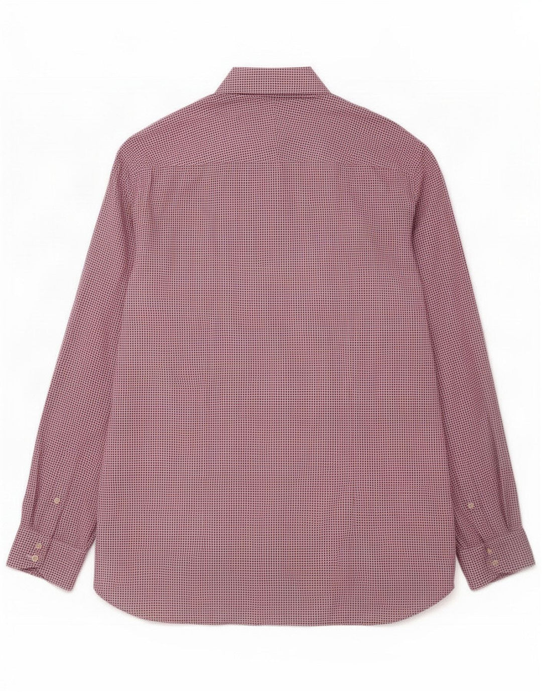 Ted Baker Herren-Hemd mit abstraktem Muster, klassische Passform, Größe 16, große rote Baumwolle