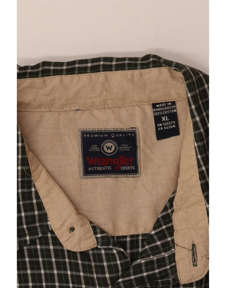 Wrangler Herren Flanellhemd XL grün kariert