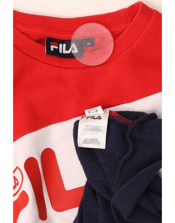 Fila Herren-Sweatshirt mit Grafik, mittelgroß, mehrfarbig, Colourblock-Baumwolle