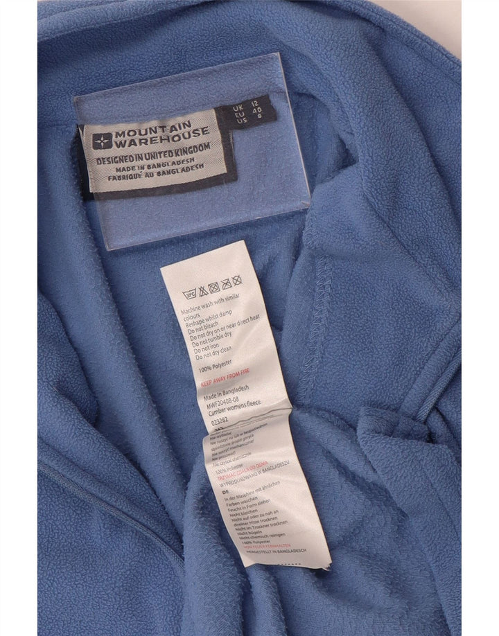 Mountain Warehouse Damen-Fleecepullover mit Reißverschluss am Kragen, UK 12, Mittelblau