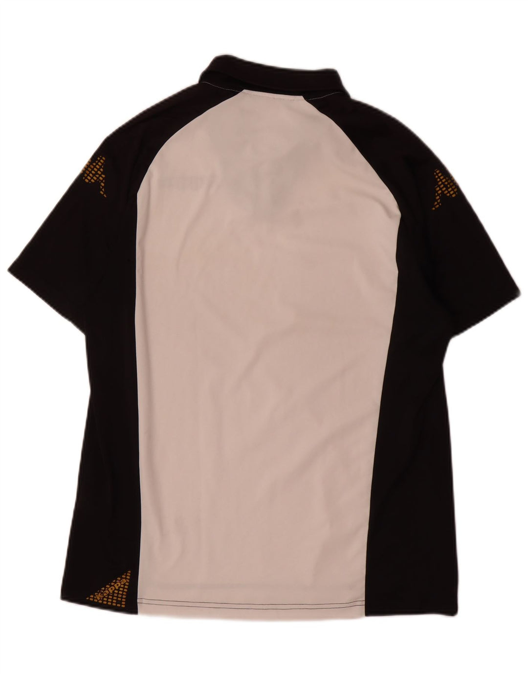 Kappa Herren-Poloshirt, groß, weißes Colourblock-Polyester