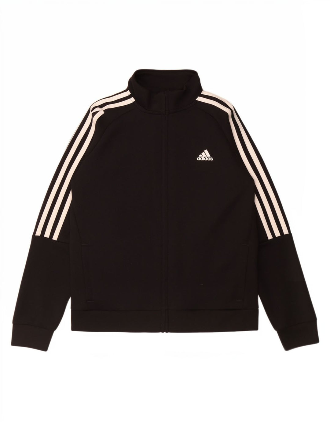 Adidas Jungen Trainingsanzug Top Jacke 9-10 Jahre Schwarzes Polyester