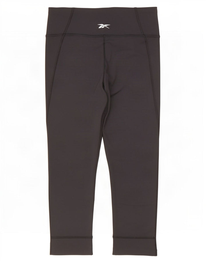 Reebok Damen Capri-Leggings UK 8/10 Small Schwarz