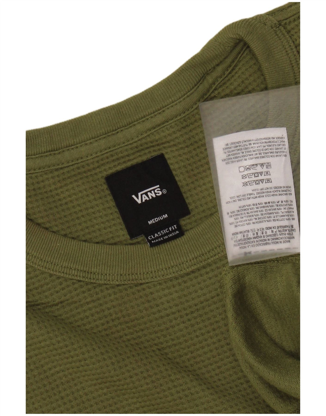 VANS Herren-Oberteil mit klassischer Passform, langärmelig, Mittelkhaki aus Baumwolle