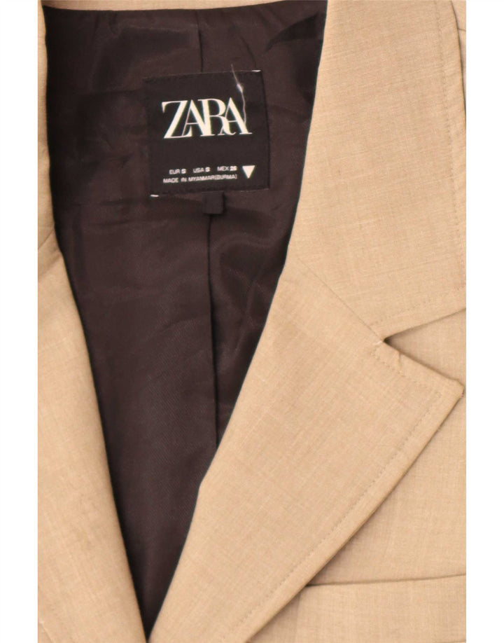 Zara Damen Bolerojacke UK 10 Small Braun