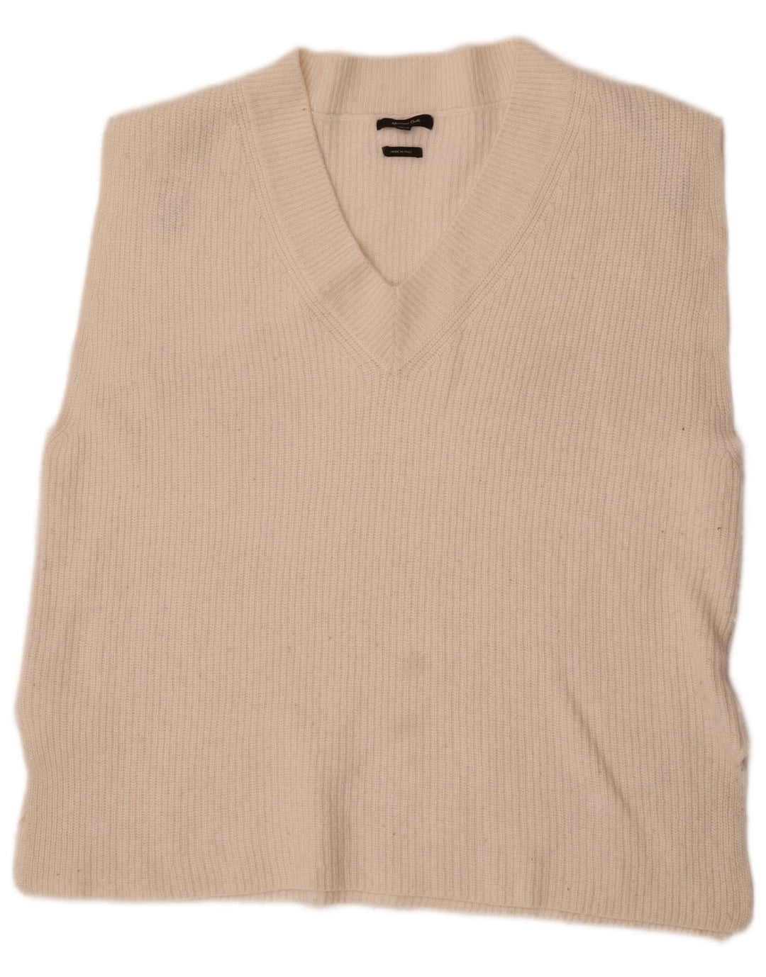 Massimo Dutti Damen Weste Top UK 14 Medium Off White Polyamid